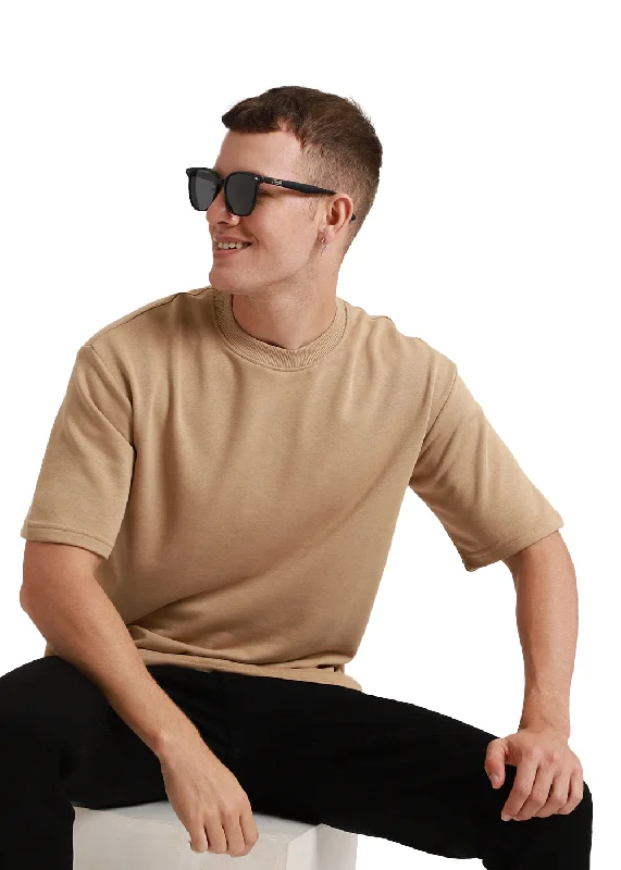 Birch Beige Oversized Basic T-shirt