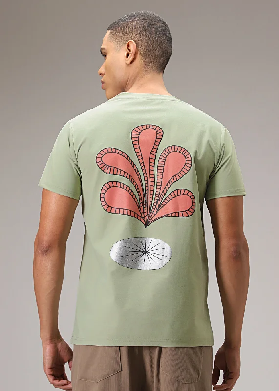 Clover Green Printed T-Shirt