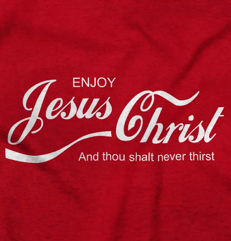 Enjoy Jesus Christ Junior Fit V-Neck T-Shirt