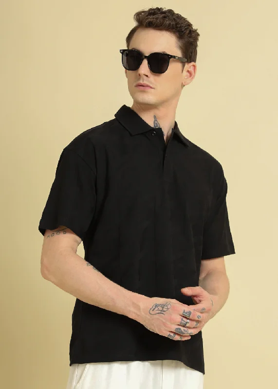 Herringbone Pattern Polo T-shirt