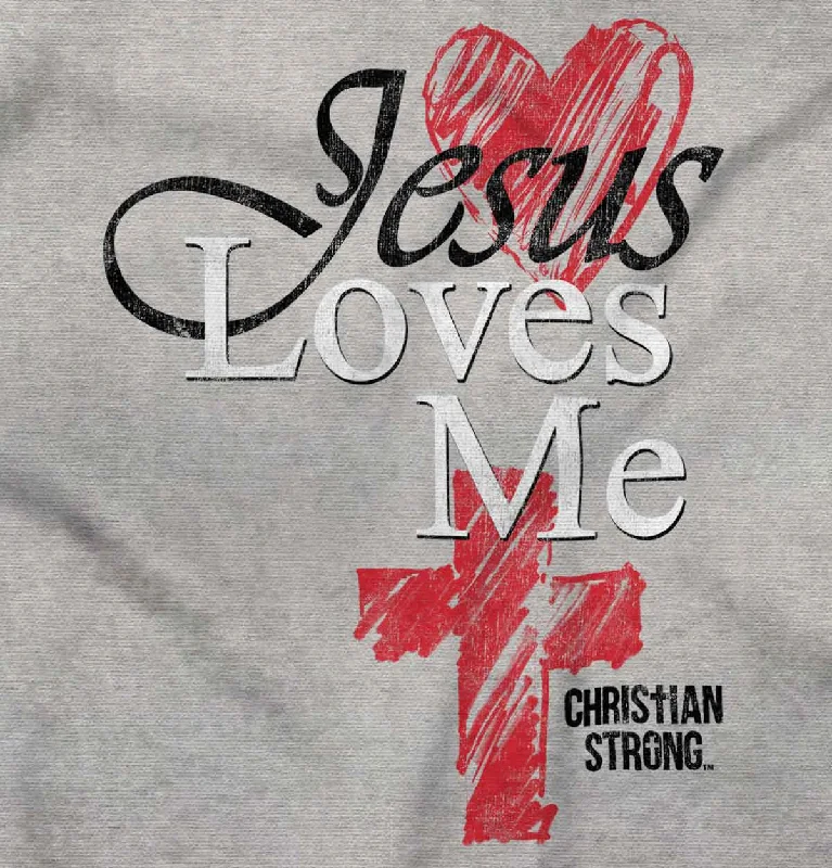 Jesus Loves Me Junior Fit V-Neck T-Shirt