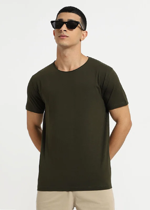 Moss Green Crew neck T-shirt