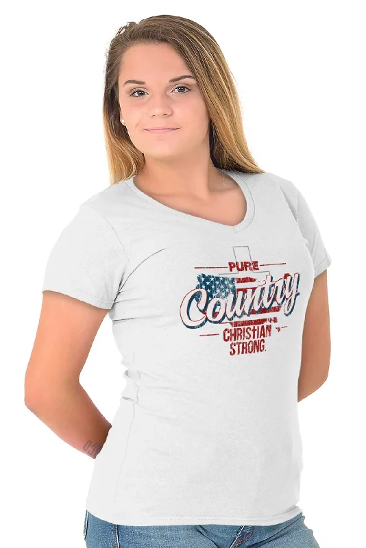 Pure Country Junior Fit V-Neck T-Shirt