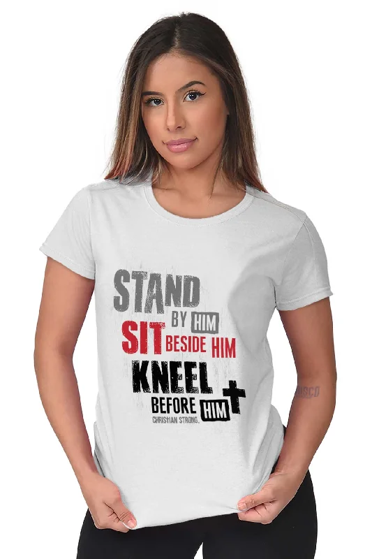 Stand Sit Kneel Ladies T Shirt