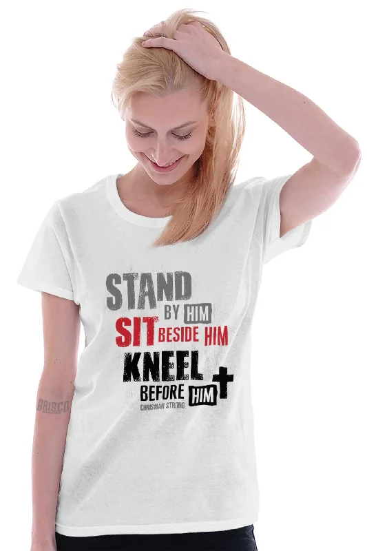 Stand Sit Kneel Ladies T Shirt