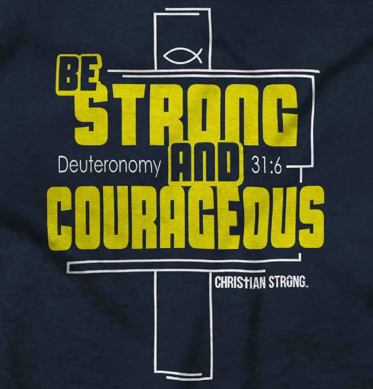 Strong and Courageous Junior Fit V-Neck T-Shirt