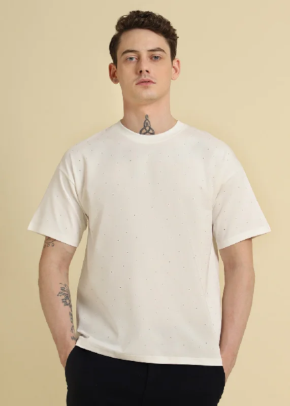 Stud White Oversized T-shirt