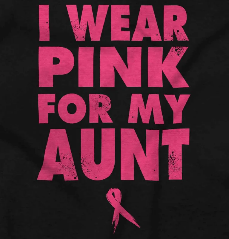 I Wear Pink For My Aunt Junior Fit V-Neck T Shirt