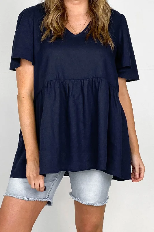 Betty Basics Abigail Blouse Night Shadow