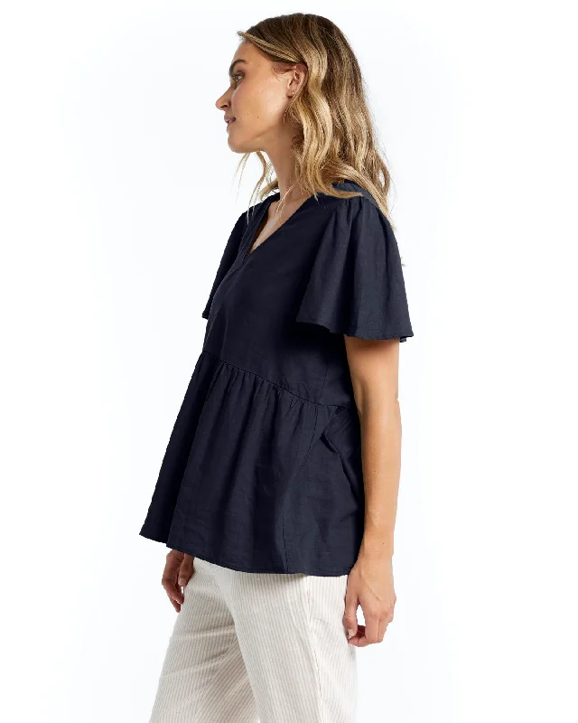 Betty Basics Abigail Blouse Night Shadow