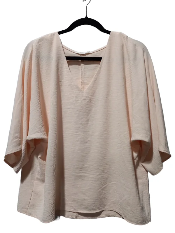 Cream Blouse 3/4 Sleeve Clothes Mentor, Size L