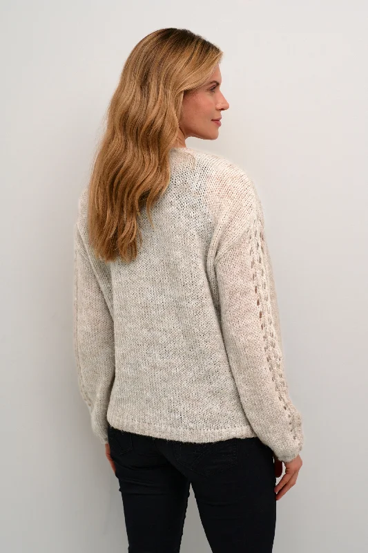 Cream Niso Knit Cardigan