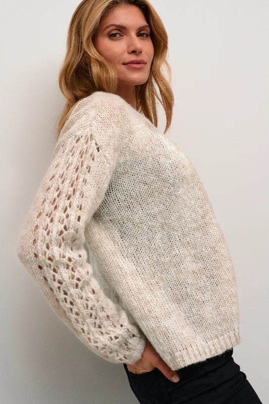 Cream Niso Knit Cardigan