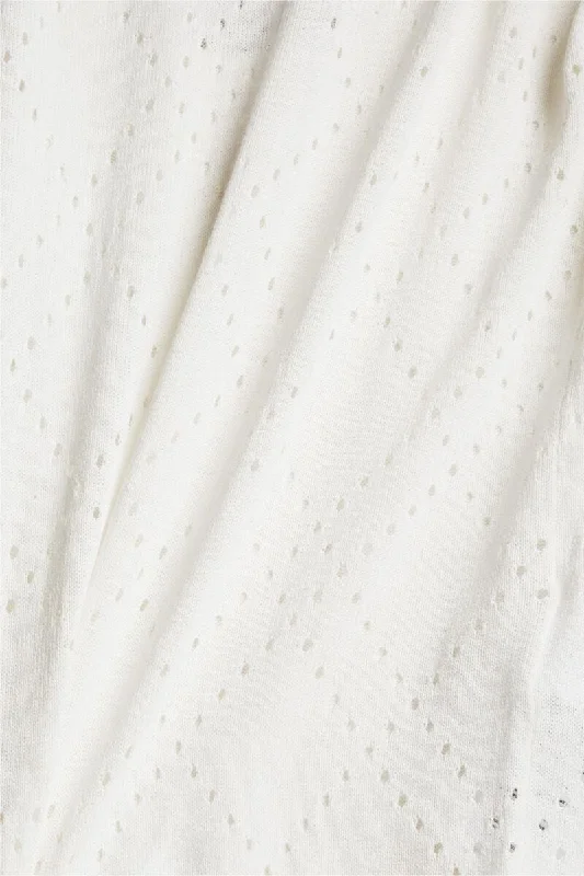 Esprit Linen Blend Pointelle Sweater