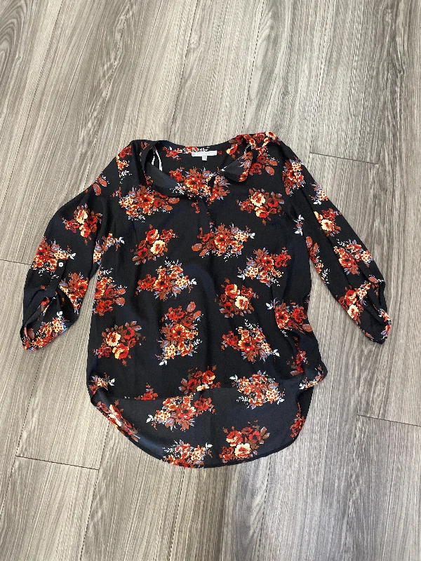 Floral Print Blouse Long Sleeve Daniel Rainn, Size Xl