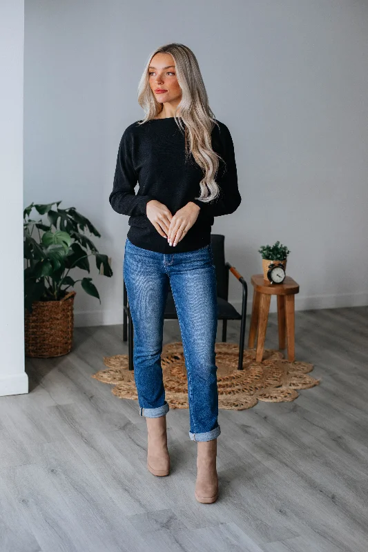 Helen Ribbed Sweater - Black