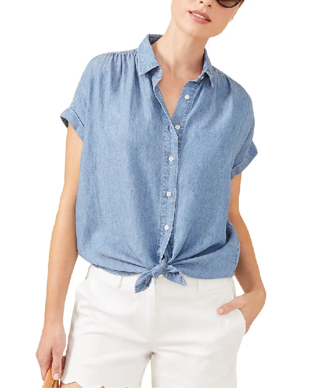 J.McLaughlin Alondra Linen-Blend Blouse