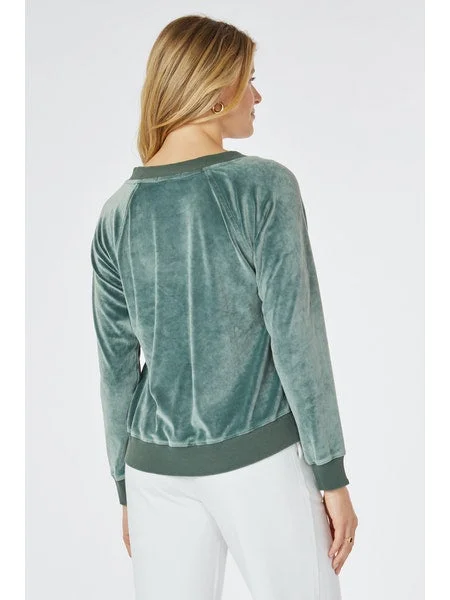 Mododoc Vintage Velour V-Neck Top