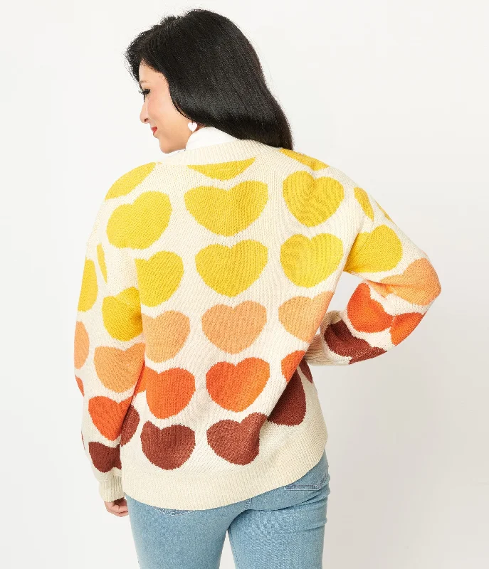 Multicolored Heart Cardigan