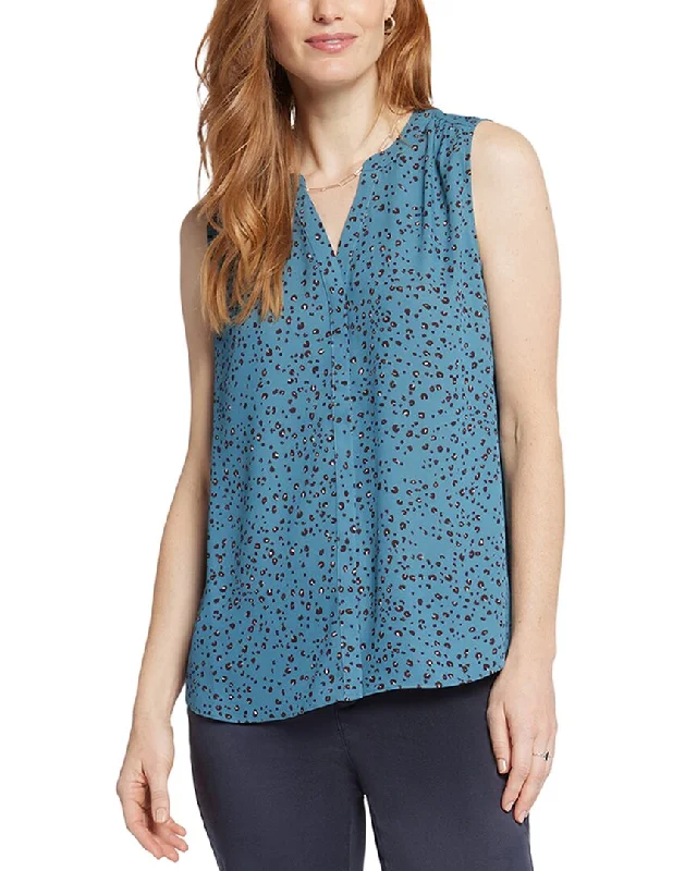 NYDJ Sleeveless Pintuck Blouse