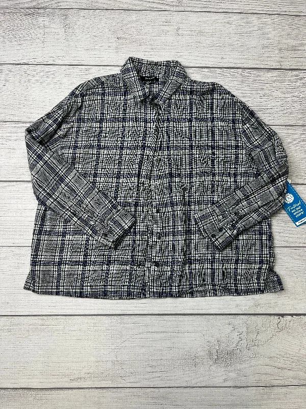 Plaid Blouse Long Sleeve Madewell, Size M