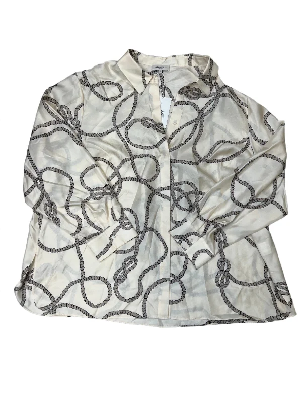 New! Print Blouse Long Sleeve Lafayette 148, Size 3x