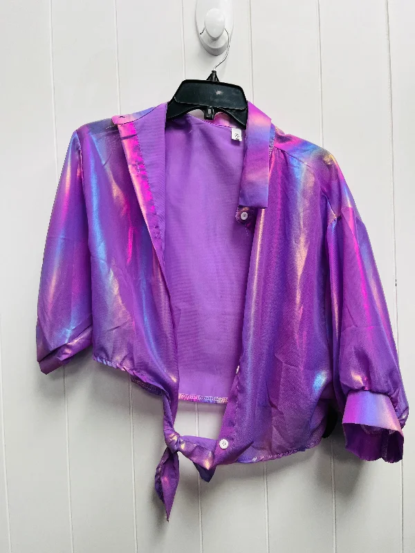 Purple Blouse Long Sleeve Clothes Mentor, Size Xs