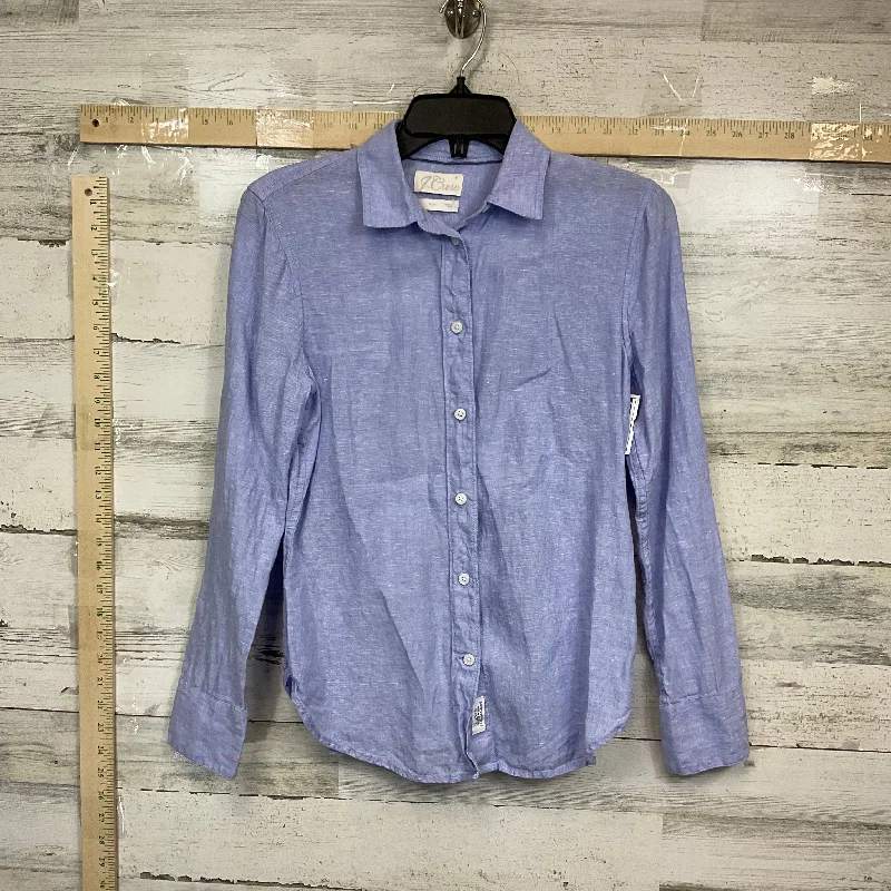 Purple Blouse Long Sleeve J. Crew, Size Xs