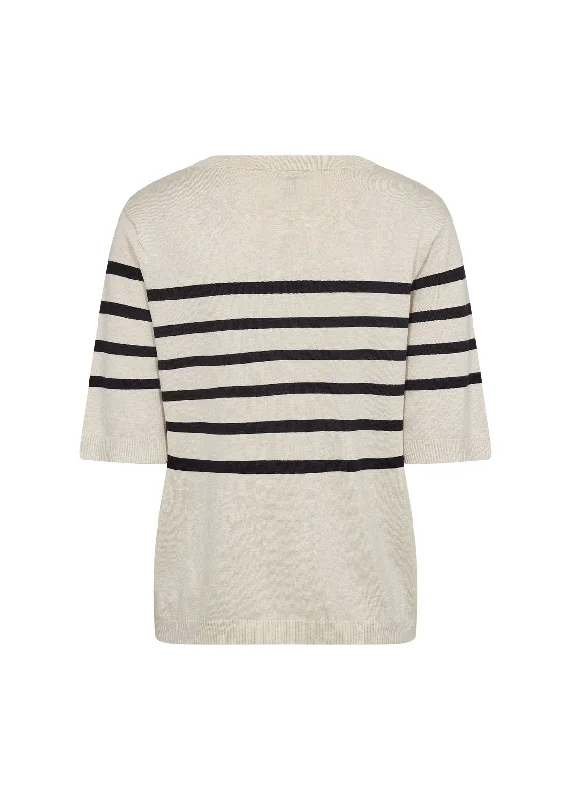 Soya Concept Dollie Striped Short Sleeve Sweater