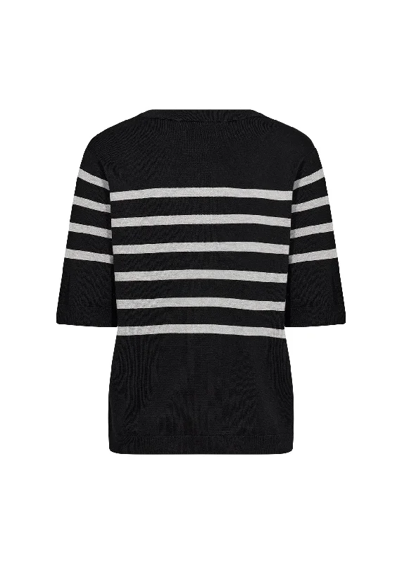 Soya Concept Dollie Striped Short Sleeve Sweater