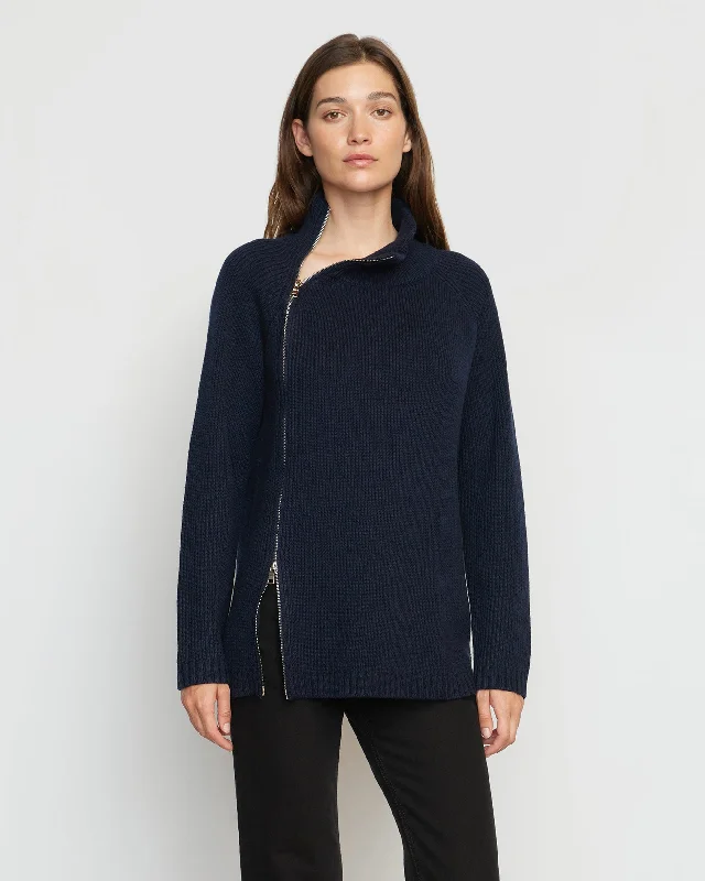 Tobin Asymmetric Two-Way Zip Sweater