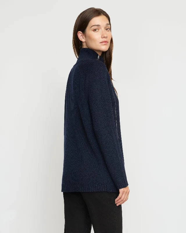 Tobin Asymmetric Two-Way Zip Sweater