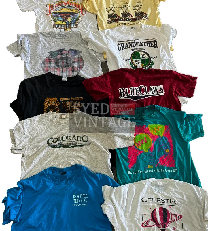 Vintage Graphic Single Stitch T-Shirts 45KG bale