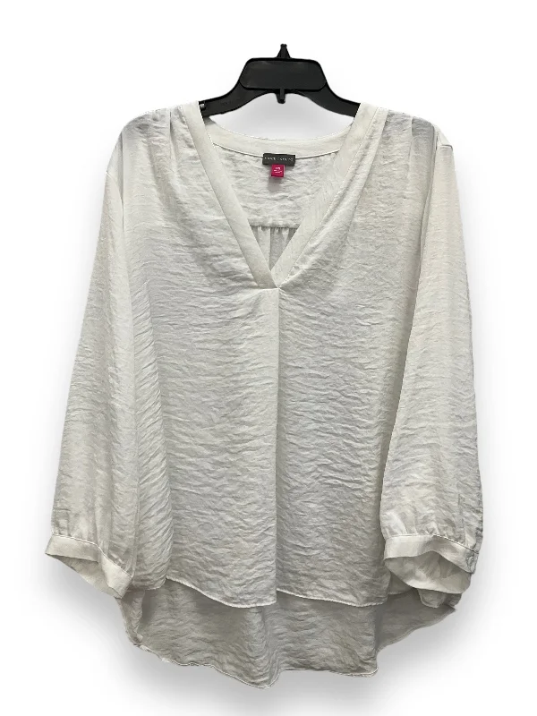 White Blouse Long Sleeve Vince Camuto, Size Xxl