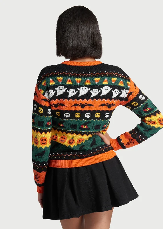 Fright Night Delight Fair Isle Sweater