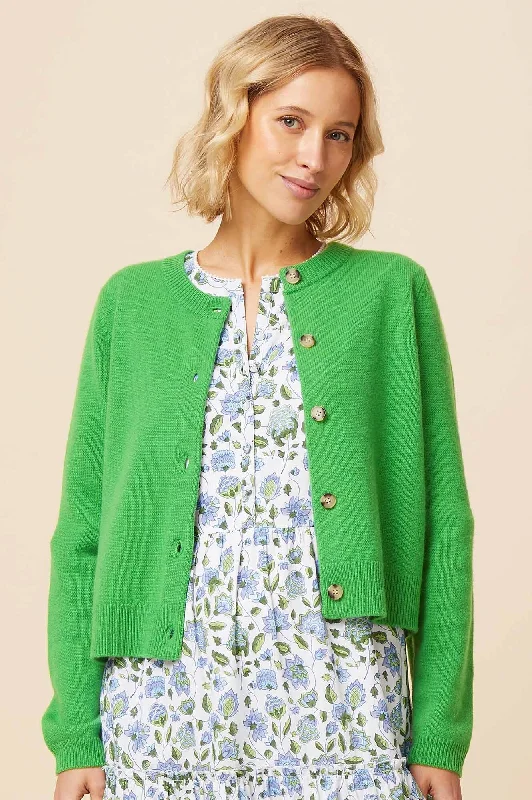 Merino Wool Brittany Cardigan | Green