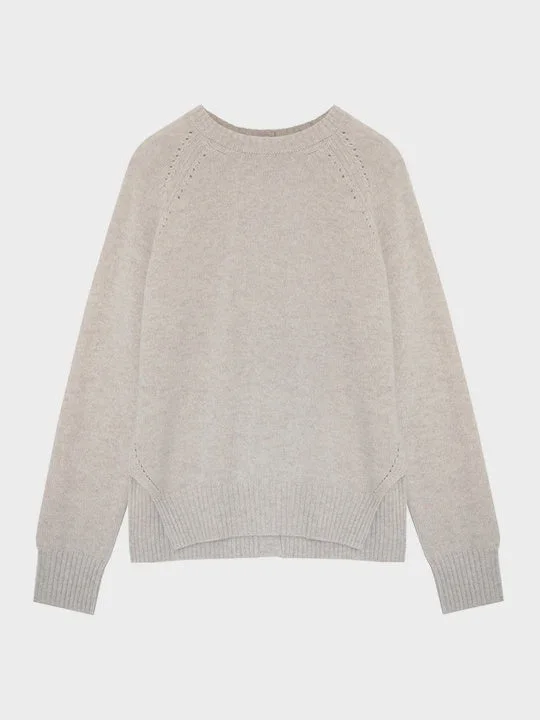 CC Sierra Nat/Taupe Buttoned Back Jumper