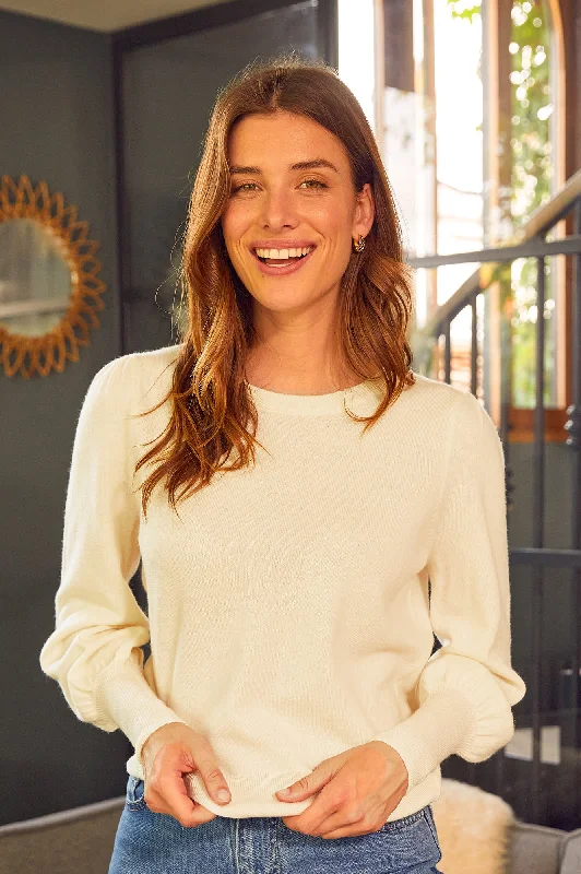 Merino Wool Crew Neck Jumper | Cream