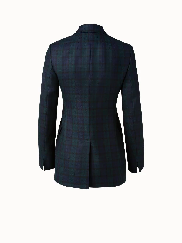 Cashmere Double Face Check Jacket