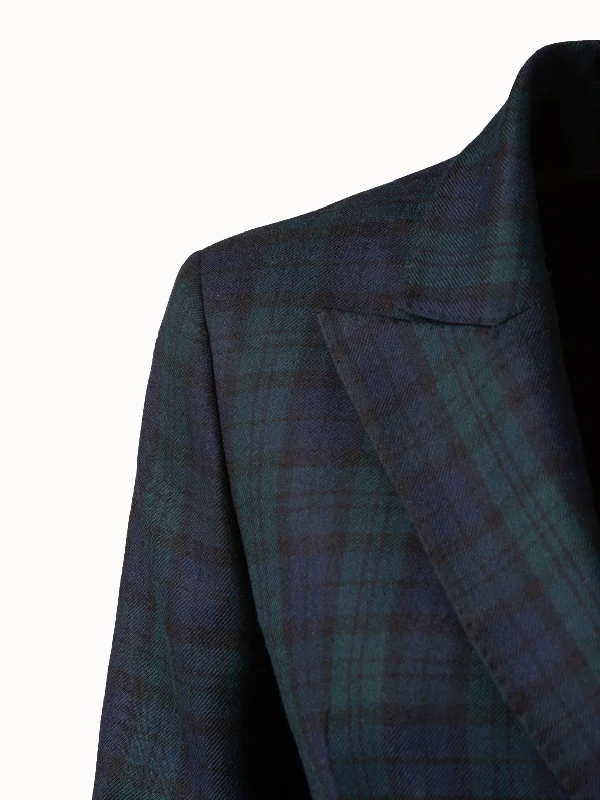 Cashmere Double Face Check Jacket