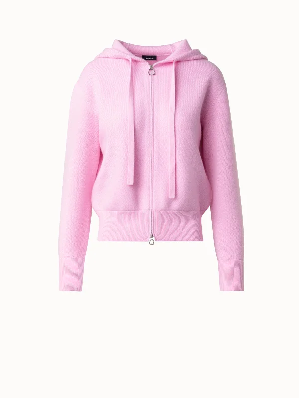 Cropped Cashmere Hoodie Sweater