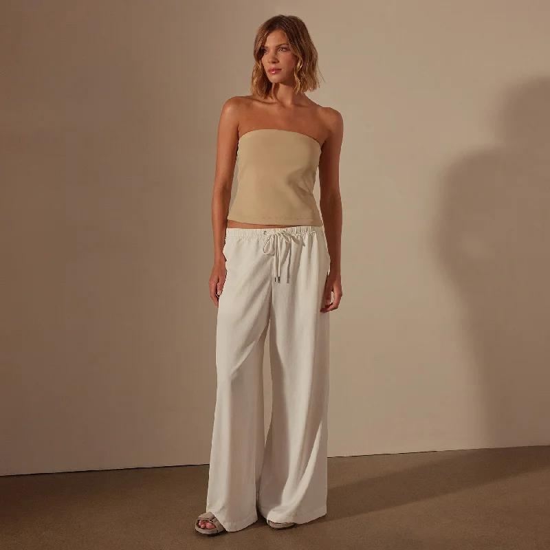 Double Knit Strapless Top - Sand Dune