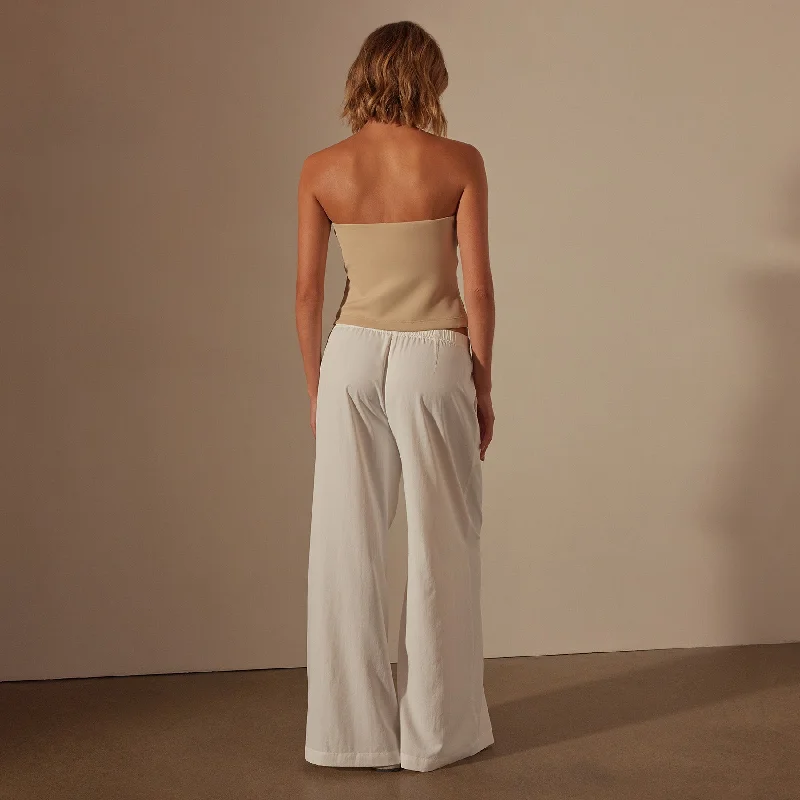 Double Knit Strapless Top - Sand Dune