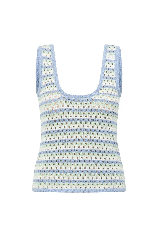 Erin Knit Top - Blue