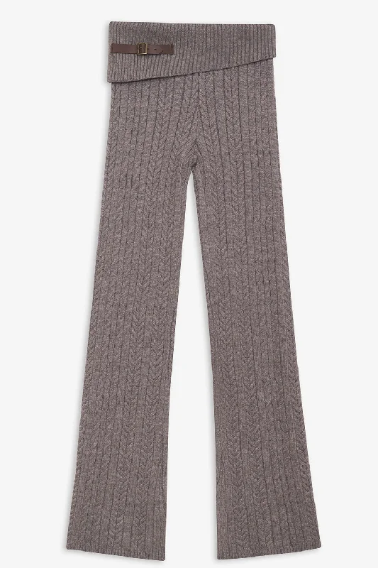 Fleur Cable Cloud Knit Pant - Dark Pearl