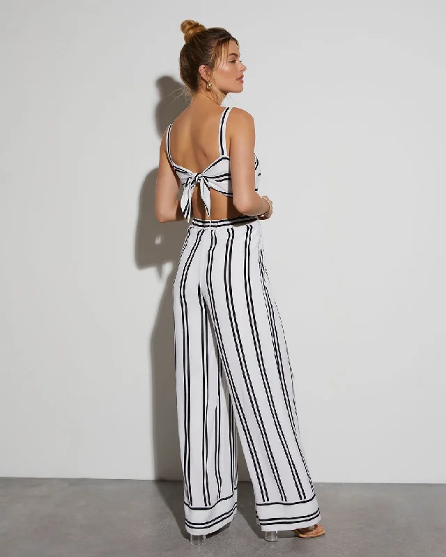 Gradey Striped Wide Leg Jumpsuit