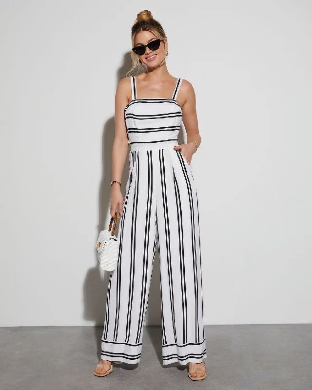 Gradey Striped Wide Leg Jumpsuit