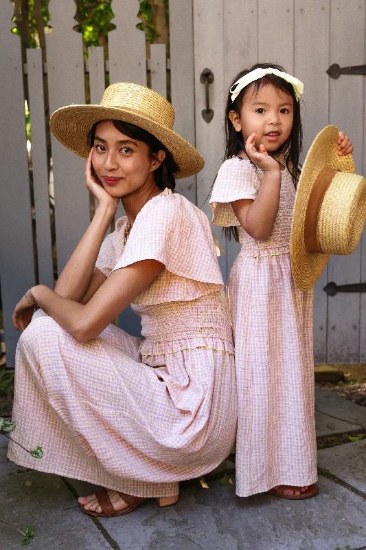 Indie Jumpsuit in Lavender Gingham - FINAL SALE