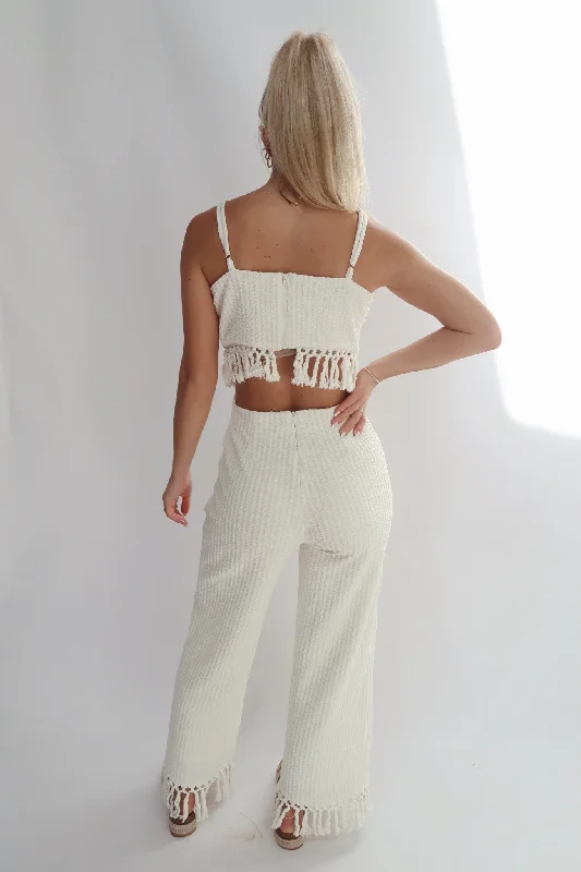 Ivory Tassel Jumpsuit