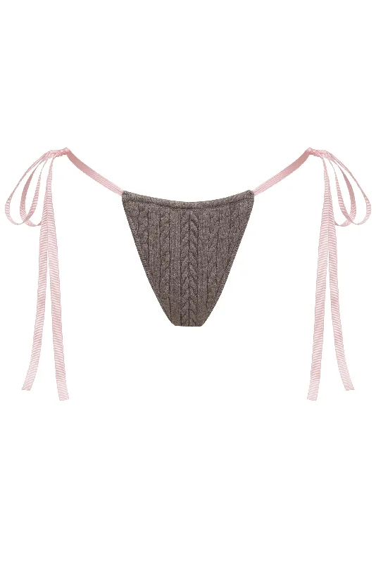 Kieran Cable Cloud Knit Brief - Dark Pearl